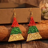 PU Leather Sequin Earrings - Trendsi