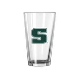 Slippery Rock Univ 16oz Stripe Pint Glass