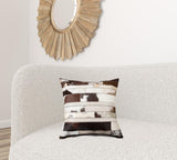 18" X 18" X 5" Chocolate And Natural  Pillow - Homeroots