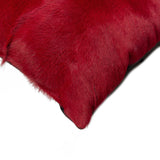 12" X 20" X 5" Wine Cowhide  Pillow - Homeroots