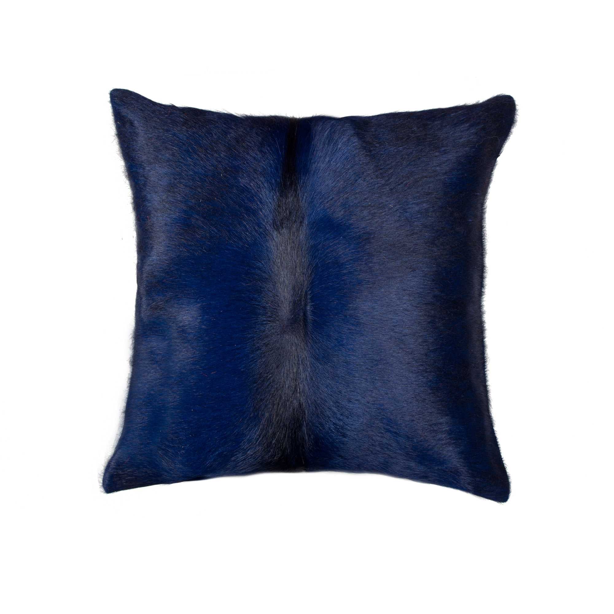 18" Navy Cowhide Throw Pillow - Homeroots - Flyclothing LLC