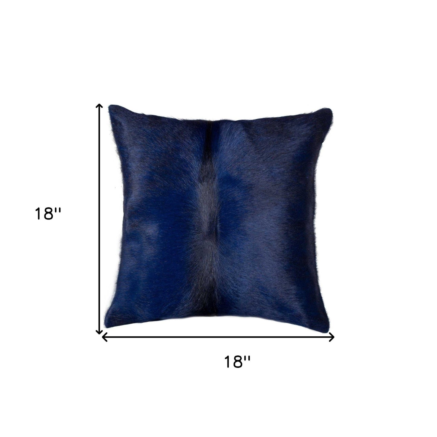 18" Navy Cowhide Throw Pillow - Homeroots - Flyclothing LLC