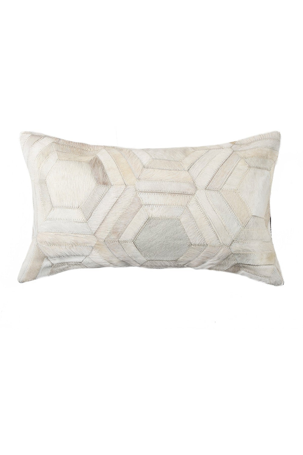 12 X 20 Black And White Cowhide Throw Pillow - Homeroots