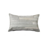 12" X 20" Gray Cowhide Throw Pillow - Homeroots