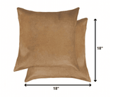 18 X 18 Tan Cowhide Throw Pillow - Homeroots - Flyclothing LLC