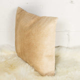 18 X 18 Tan Cowhide Throw Pillow - Homeroots
