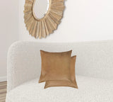 18 X 18 Tan Cowhide Throw Pillow - Homeroots