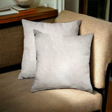 Set of Two Off White Cowhide Throw Pillow - Homeroots