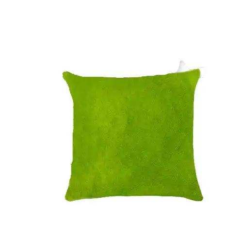 Set of Two Lime Green Cowhide Throw Pillow - Homeroots - Flyclothing LLC