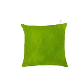Set of Two Lime Green Cowhide Throw Pillow - Homeroots