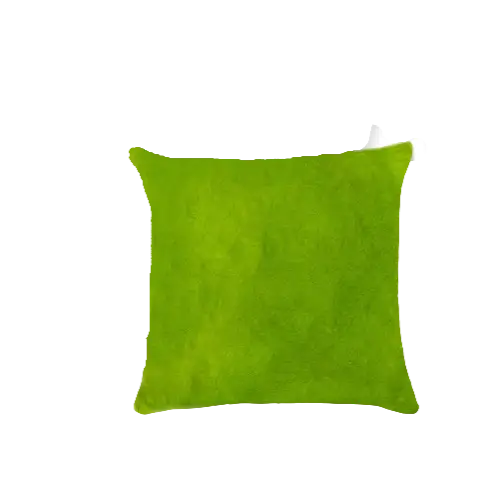 Set of Two Lime Green Cowhide Throw Pillow - Homeroots - Flyclothing LLC