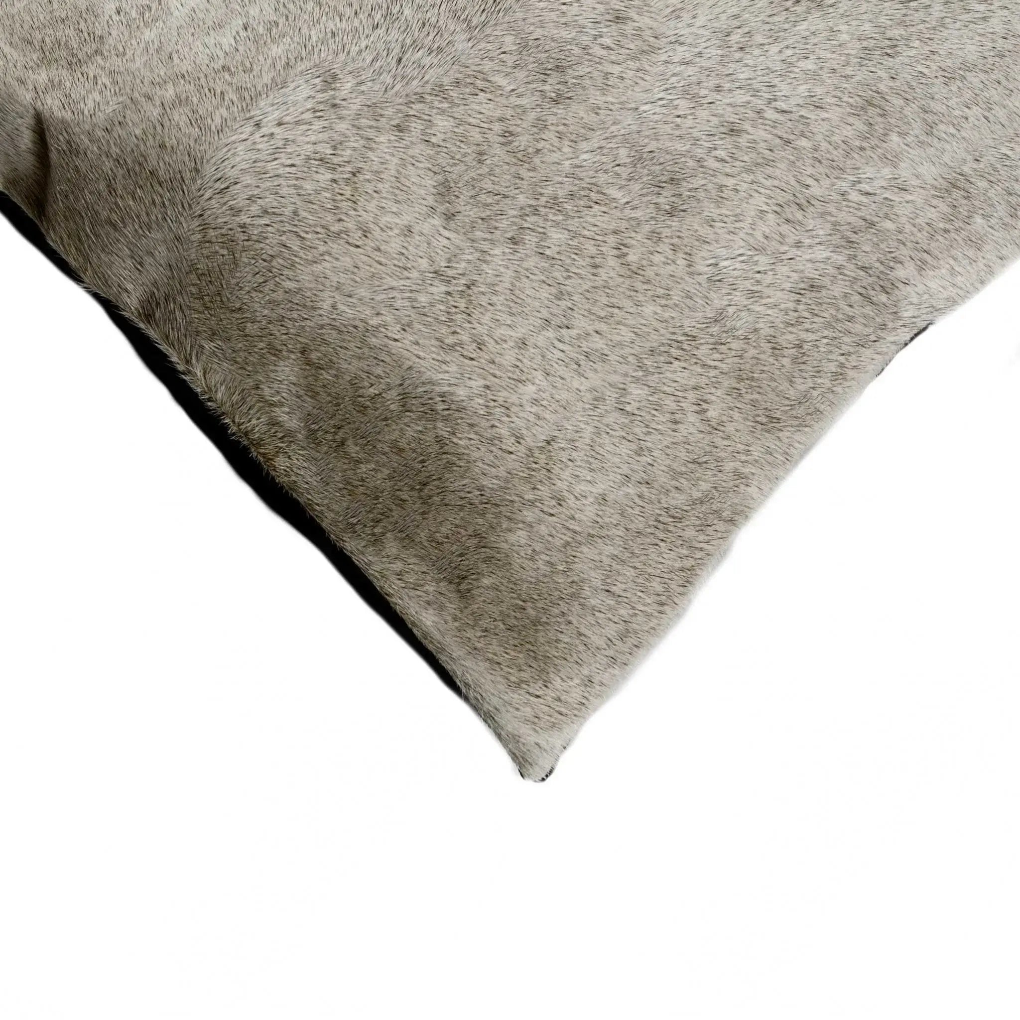Set of Two 12" X 20" Gray Cowhide Throw Pillow - Homeroots - Flyclothing LLC