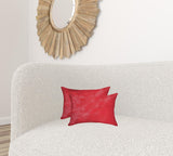 12" X 20" X 5" Firecracker Cowhide  Pillow 2 Pack - Homeroots