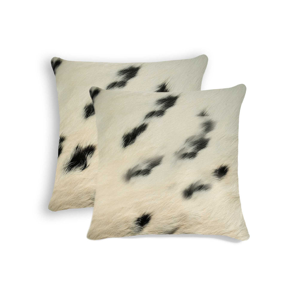 18 X 18 Black And White Cowhide Throw Pillow - Homeroots