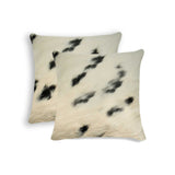 18 X 18 Black And White Cowhide Throw Pillow - Homeroots