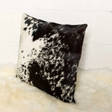 18 X 18 Black And White Cowhide Throw Pillow - Homeroots