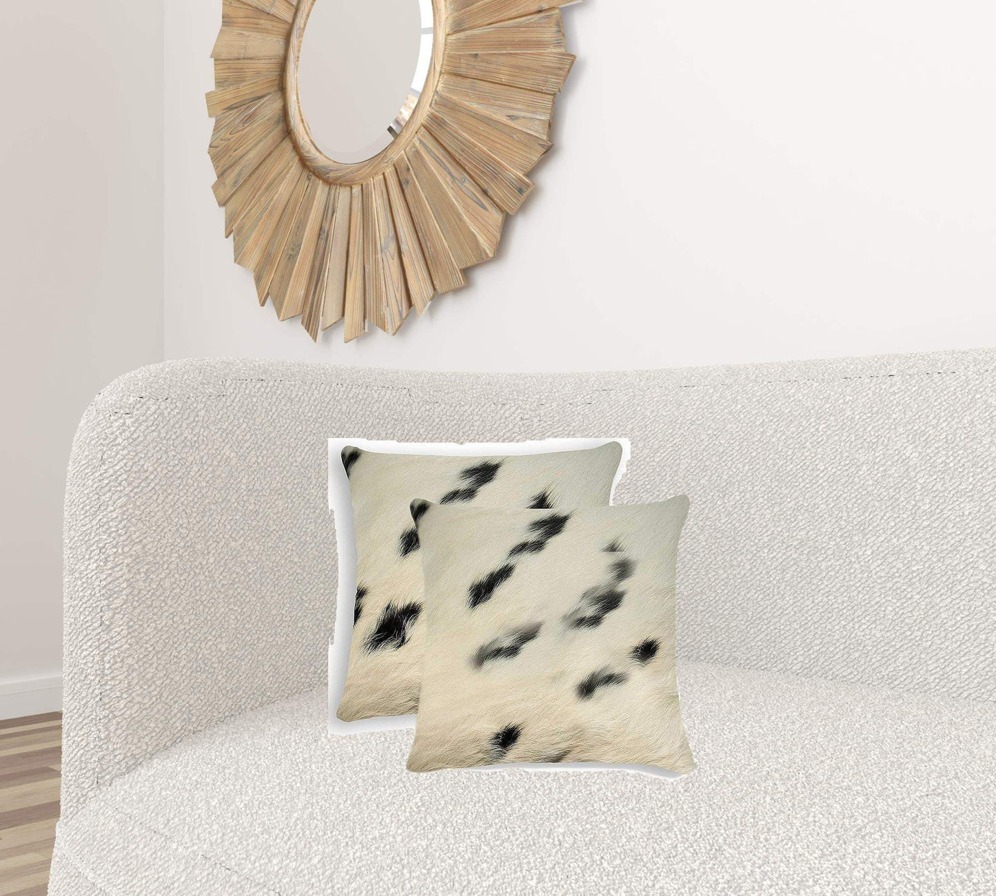 18 X 18 Black And White Cowhide Throw Pillow - Homeroots - Flyclothing LLC