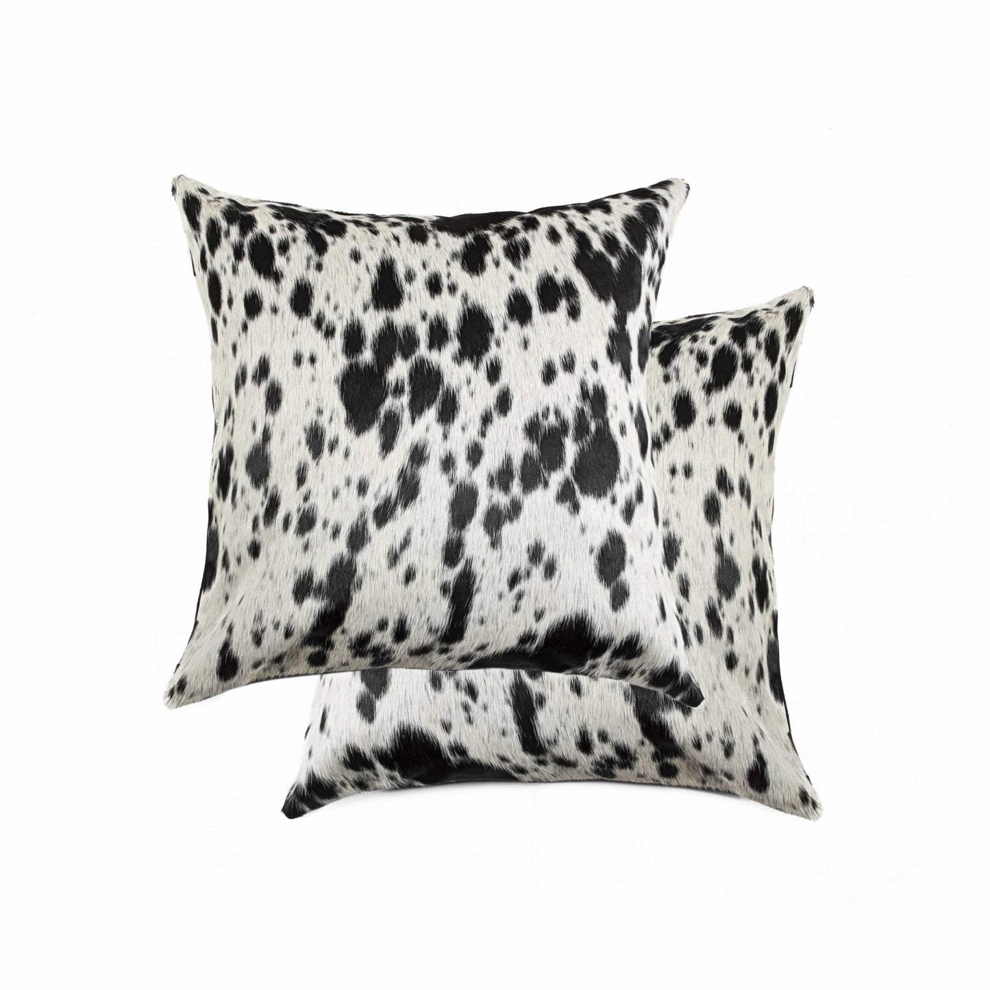 16"X16" Salt And Pepper Black And White Cowhide Pillow 2 Pack - Homeroots - Flyclothing LLC