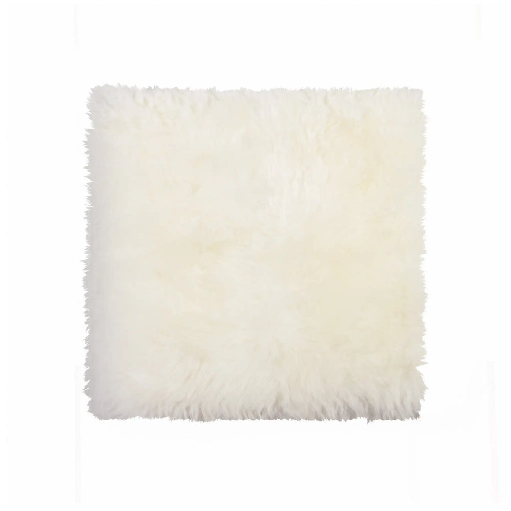 17" X 17" White Synthetic Solid Color Pad - Homeroots