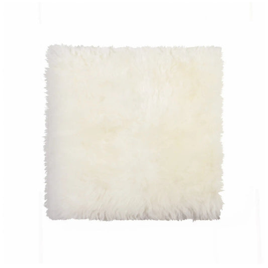 17" X 17" White Synthetic Solid Color Pad - Homeroots