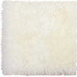 17" X 17" White Synthetic Solid Color Pad - Homeroots
