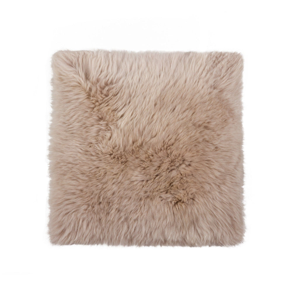 17" X 17" Taupe Synthetic Solid Color Pad - Homeroots