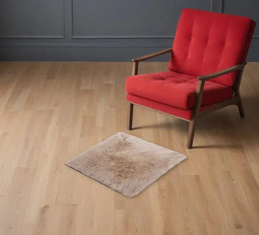 17" X 17" Taupe Synthetic Solid Color Pad - Homeroots