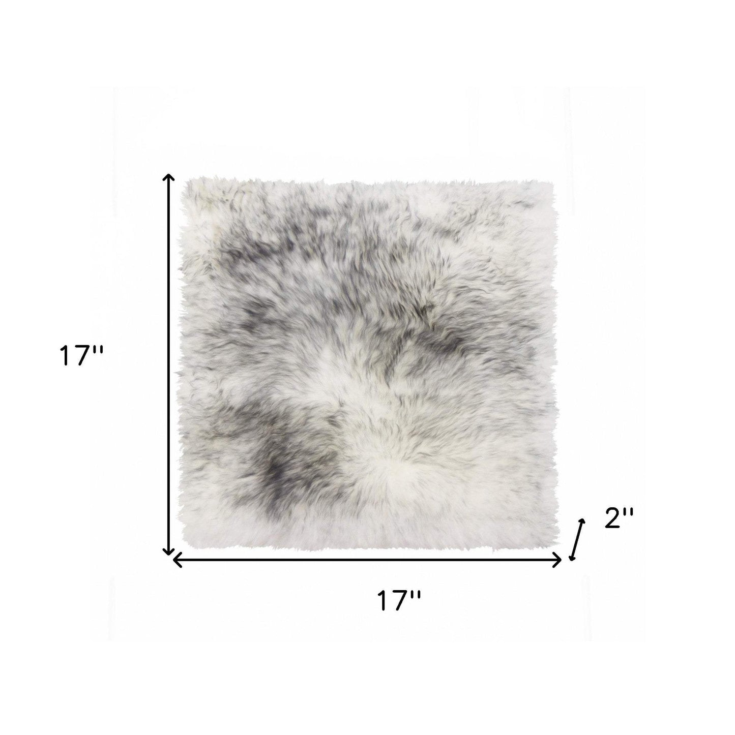 17" X 17" Gray Synthetic Animal Print Pad - Homeroots - Flyclothing LLC