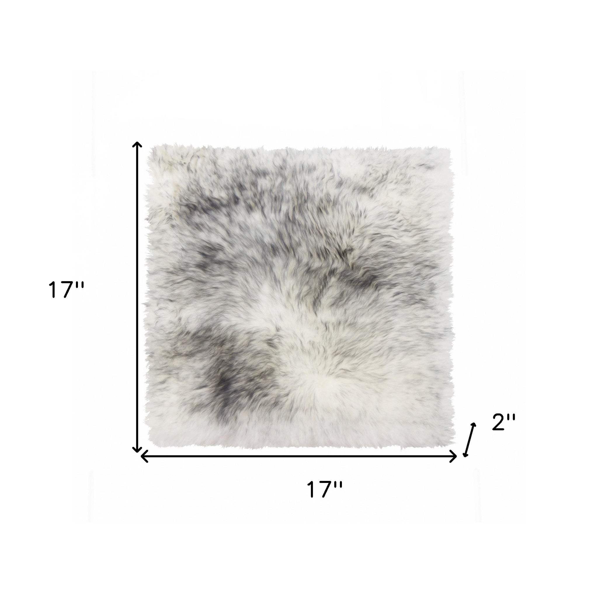 17" X 17" Gray Synthetic Animal Print Pad - Homeroots - Flyclothing LLC
