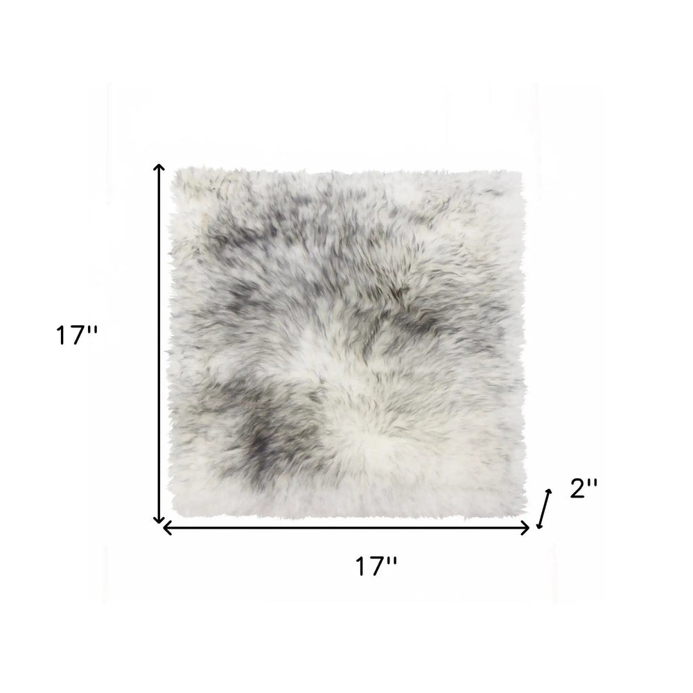 17" X 17" Gray Synthetic Animal Print Pad - Homeroots - Flyclothing LLC