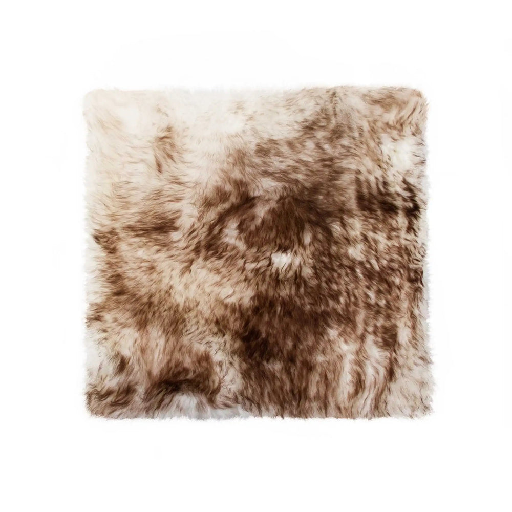 17" X 17" Brown And White Synthetic Animal Print Pad - Homeroots