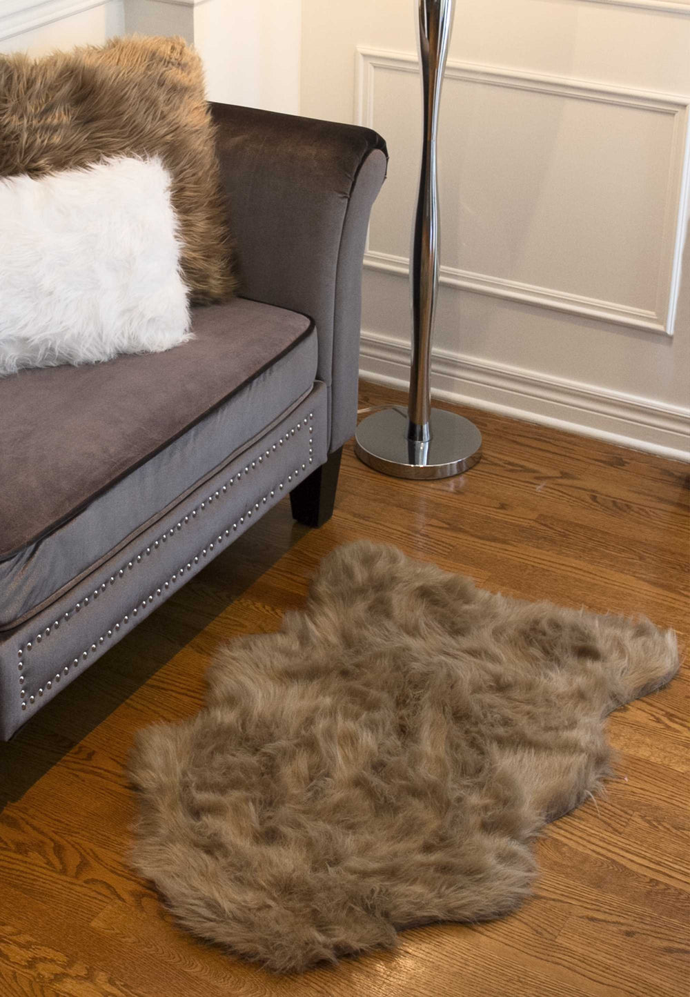 24" X 36" X 1.5" Tan Sheepskin - Area Rug - Homeroots - Flyclothing LLC