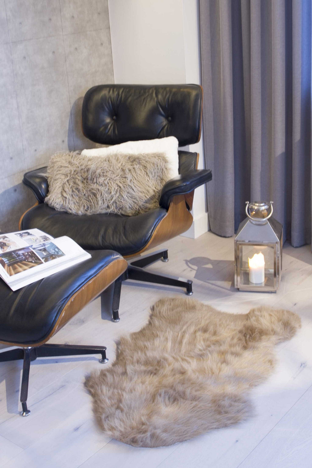 24" X 36" X 1.5" Tan Sheepskin - Area Rug - Homeroots - Flyclothing LLC