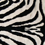 5' X 7' Black and White Faux Cowhide Zebra Print Area Rug - Homeroots - Flyclothing LLC