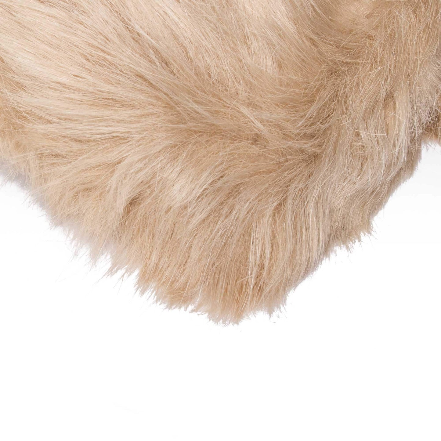 3' X 5' Tan Rectangular Faux Fur - Area Rug - Homeroots - Flyclothing LLC