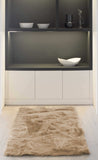 3' X 5' Tan Rectangular Faux Fur - Area Rug - Homeroots - Flyclothing LLC