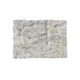 3' X 5' Gray Faux Fur Area Rug - Homeroots