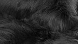 60" X 96" Black Sheepskin - Rug Or Throw - Homeroots - Flyclothing LLC