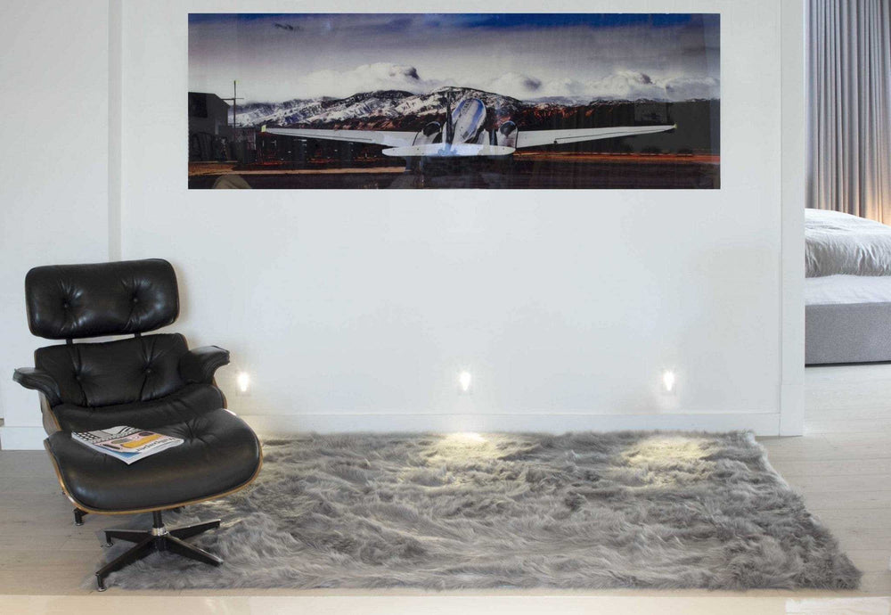 5' X 8' Gray Faux Sheepskin Area Rug - Homeroots - Flyclothing LLC