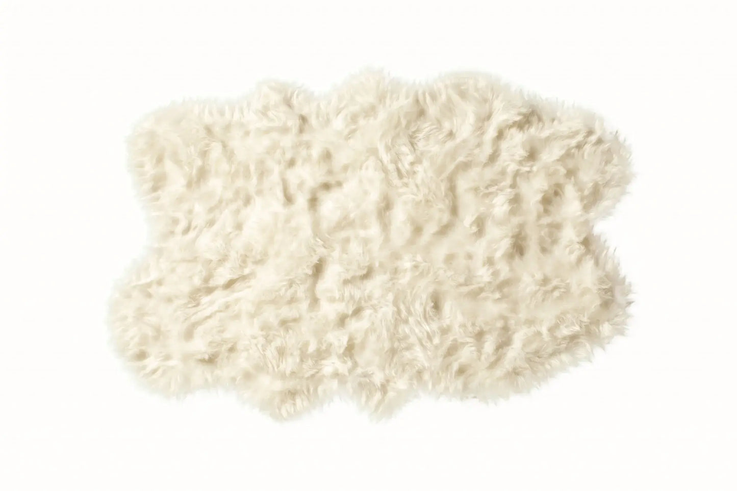 4' X 6' Off White Faux Sheepskin Washable Area Rug - Homeroots - Flyclothing LLC