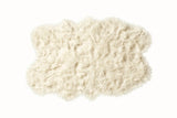 4' X 6' Off White Faux Sheepskin Washable Area Rug - Homeroots - Flyclothing LLC