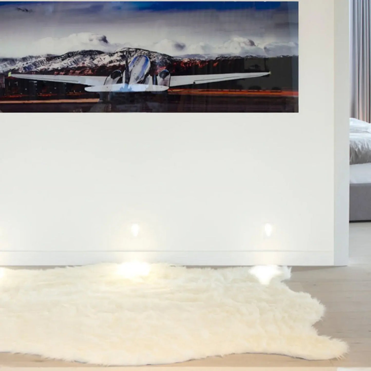 Off White Animal Print Area Rug - Homeroots - Flyclothing LLC