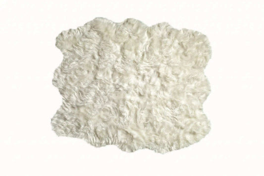 Off White Animal Print Area Rug - Homeroots - Flyclothing LLC