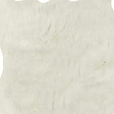 5' X 8' Off White Faux Fur Hand Knotted Washable Area Rug - Homeroots