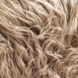 Set of Two 12" X 20" Tan Faux Fur Throw Pillows - Homeroots