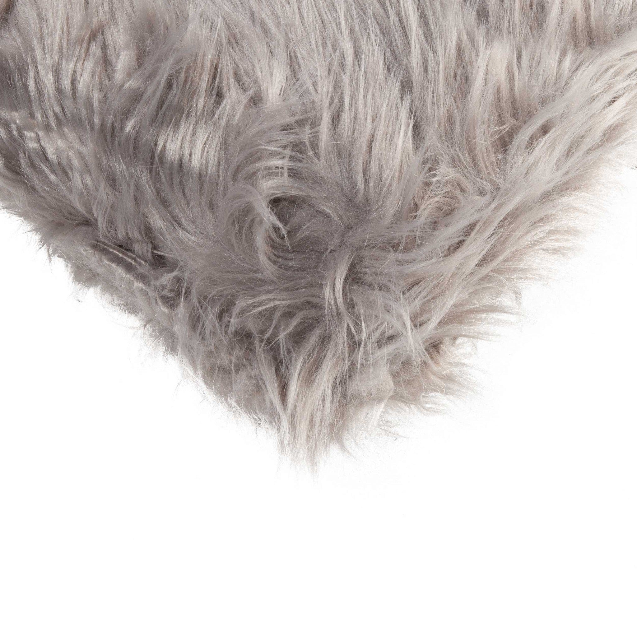 12" X 20" X 5" Gray Faux Pillow 2 Pack - Homeroots - Flyclothing LLC