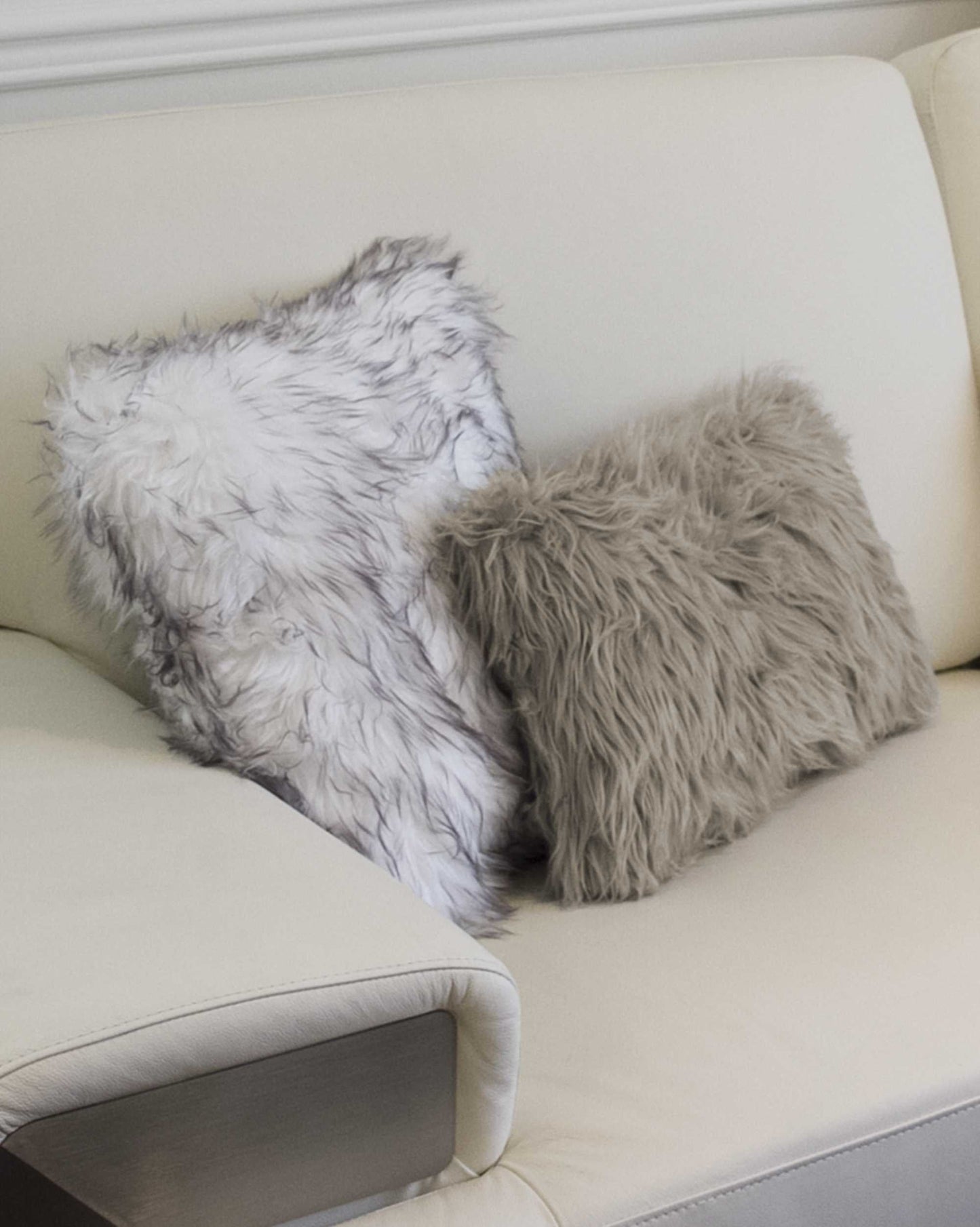 12" X 20" X 5" Gray Faux Pillow 2 Pack - Homeroots - Flyclothing LLC