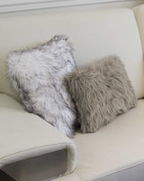 12" X 20" X 5" Gray Faux Pillow 2 Pack - Homeroots - Flyclothing LLC
