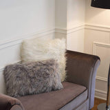 12" X 20" X 5" Gray Faux Pillow 2 Pack - Homeroots - Flyclothing LLC