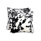 18" X 18" X 5" Sugarland Black And White Faux  Pillow 2 Pack - Homeroots